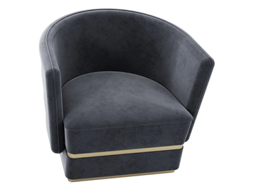 POEMA - Velvet armchair with armrests by Casa Magna - view 3